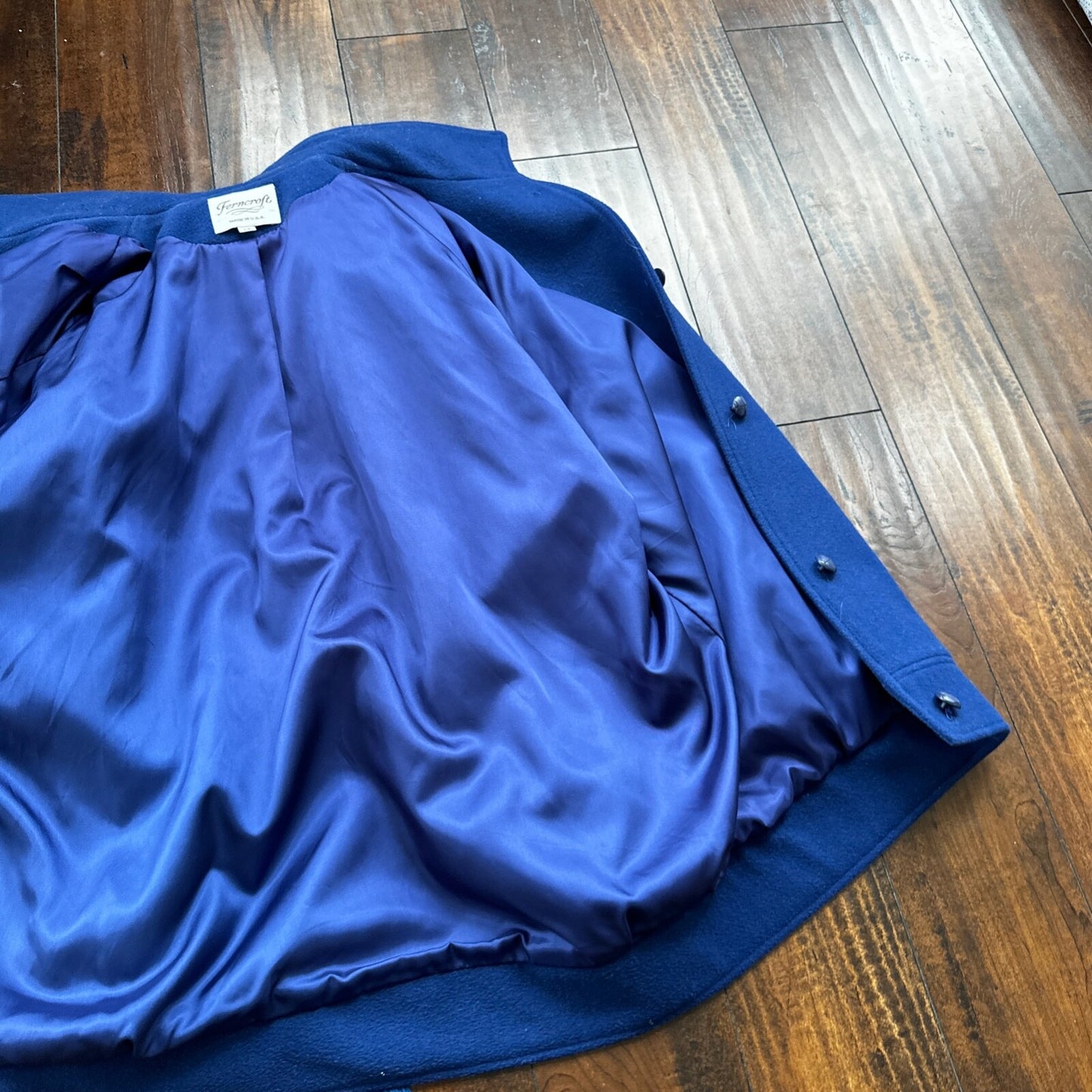 VTG Ferncroft Women's Fleck Blazer Jacket USA Union Made Sz 14 80s Pea Coat