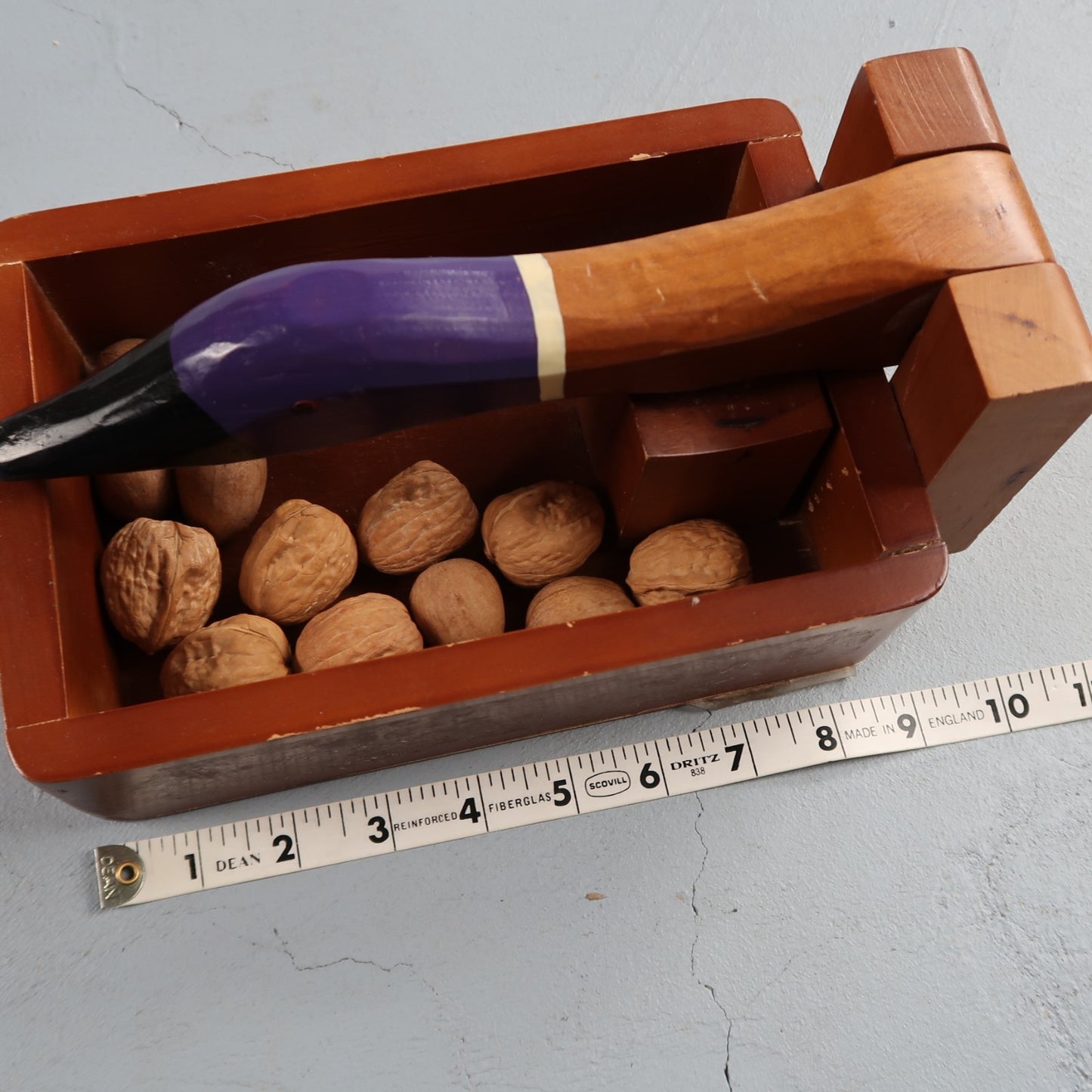 VTG Canadian Goose Duck Nut Cracker Bowl Wooden Shell Cracker Hand Painted Broke