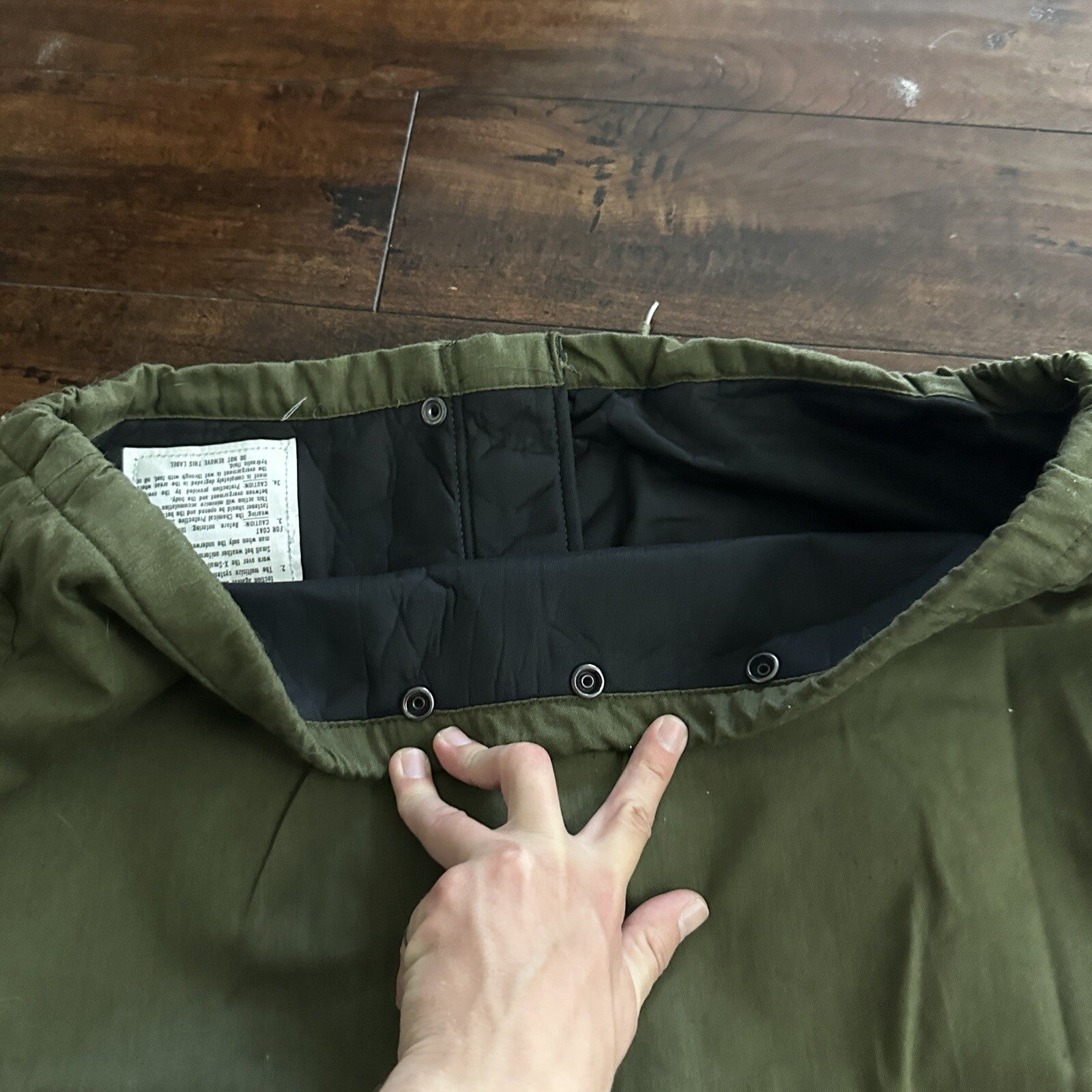 US MILITARY Small JACKET COAT SUIT CHEMICAL PROTECTIVE ARMY GREEN 70s Vtg WWII