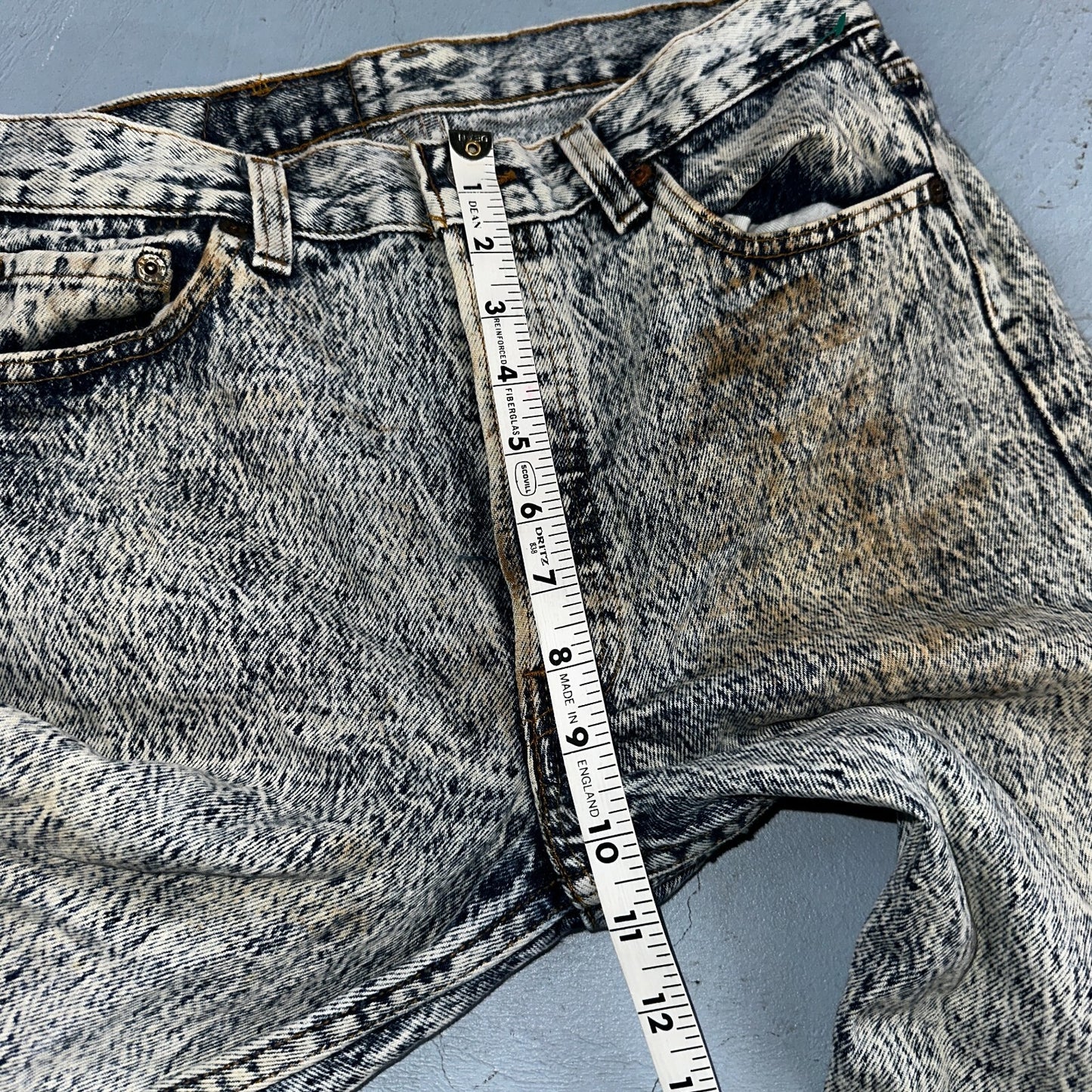 Levis 501 Vintage 80s USA XX Straight Leg Jeans Blue Acid Wash 30x34 Act 28x32