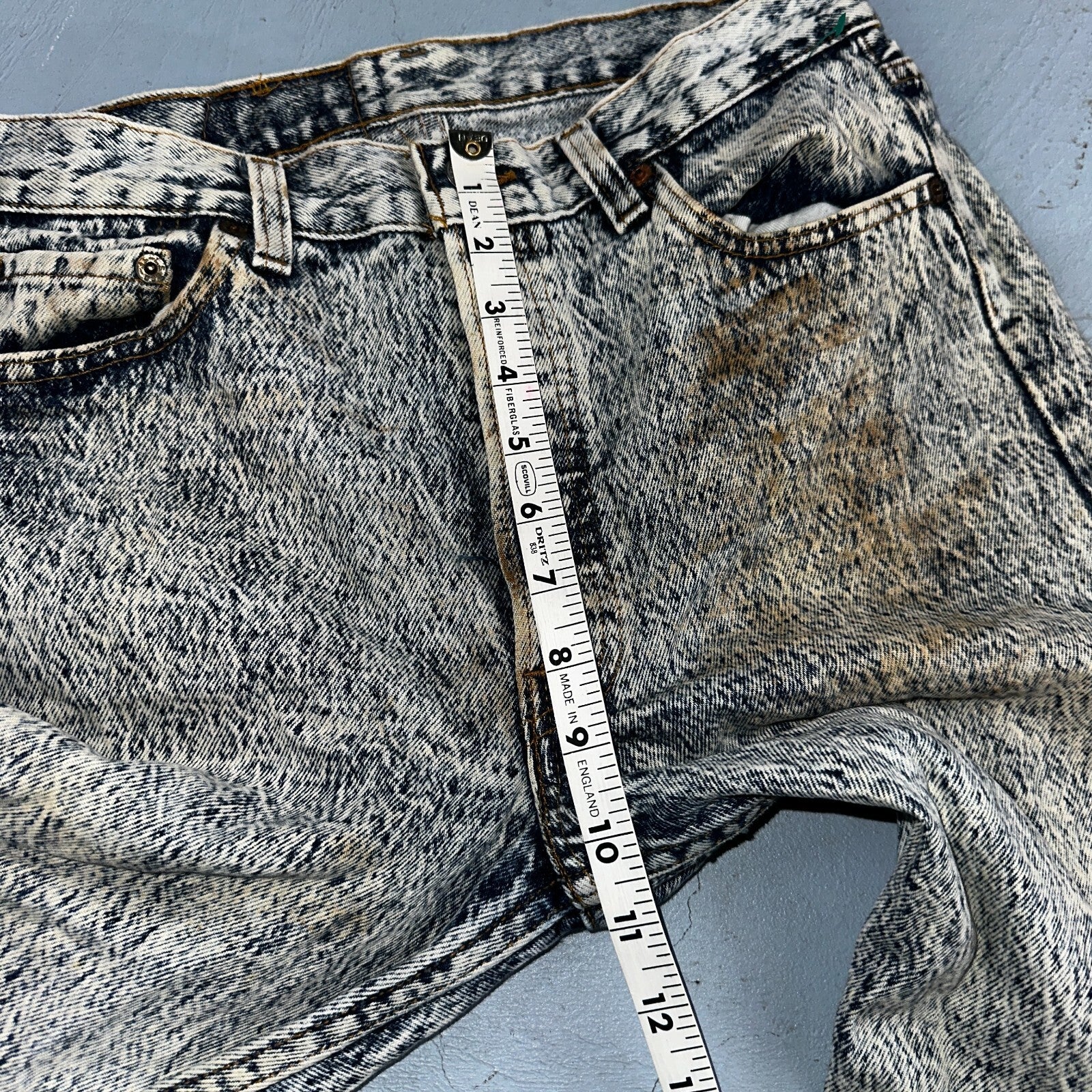 Levis 501 Vintage 80s USA XX Straight Leg Jeans Blue Acid Wash 30x34 Act 28x32