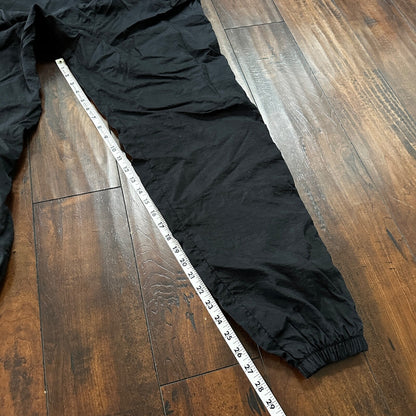 Nike Vintage 90s White Tag Windpants Track Pants Ankle Zip Unlined Black M 1990s
