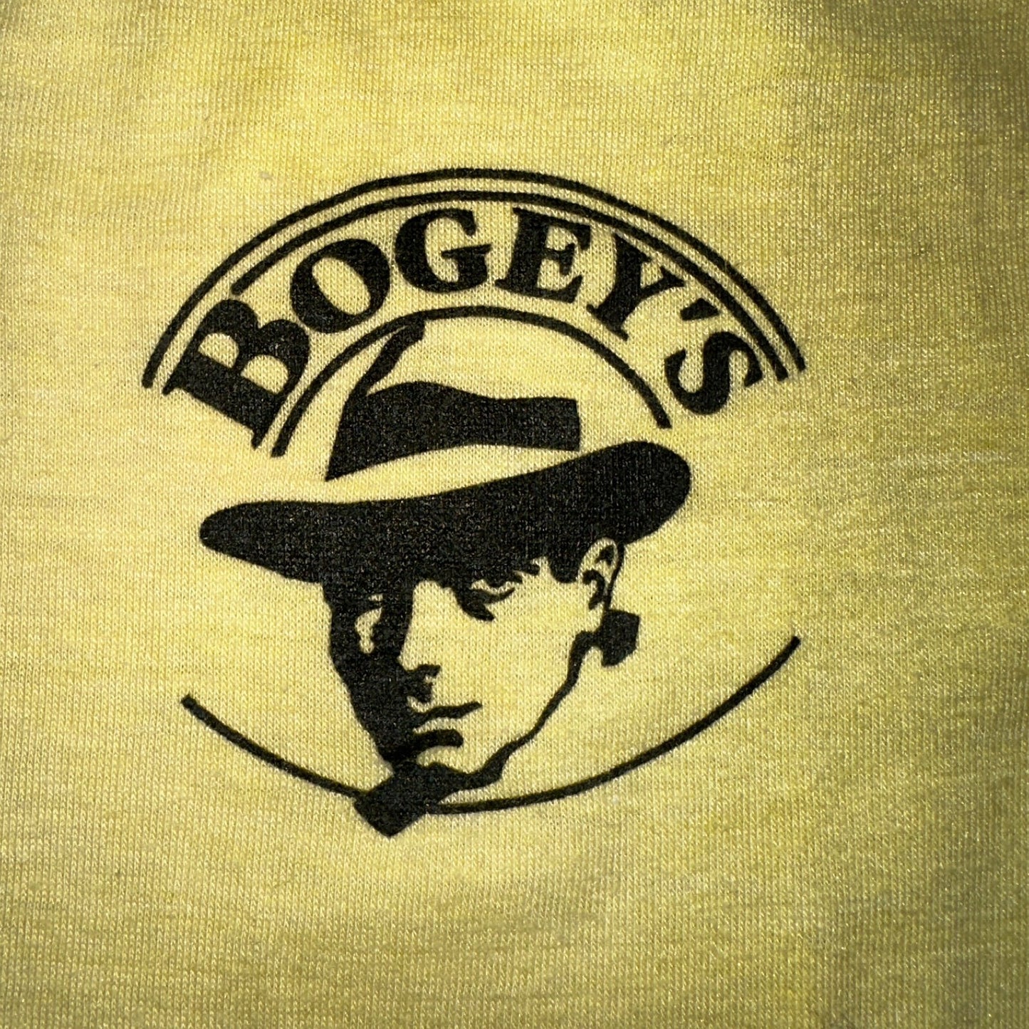 Hanes Bogeys VTG T Shirt Single Stitch Yellow Art Promo Large Classic Fun 50