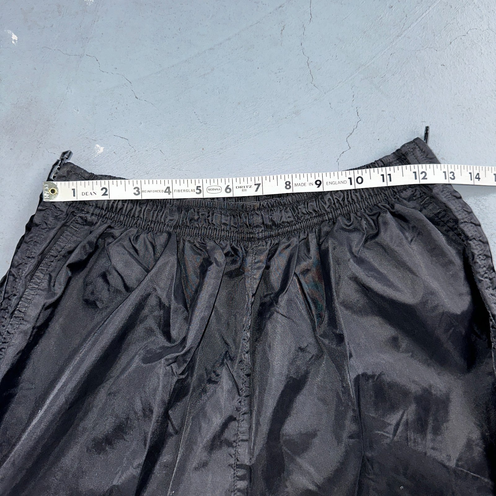 Nike VTG 90s Windbreaker Track Pants Ankle Zip Unlined Black 1990s Essential