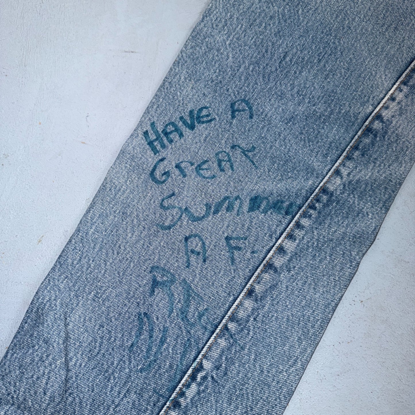 Levis 501 Vintage 80s Redline Selvedge USA XX Jeans Light Wash 30x32 Act 29x28