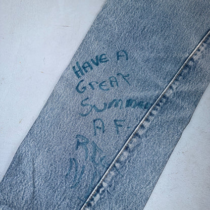 Levis 501 Vintage 80s Redline Selvedge USA XX Jeans Light Wash 30x32 Act 29x28