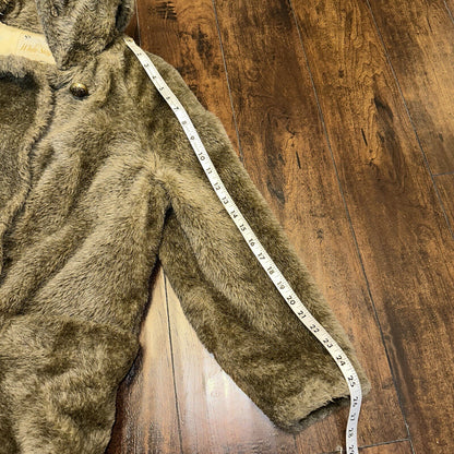 Vtg 50s 60s WHITE STAG Faux Fur Button Up Coat Jacket Union Rockabilly Rare