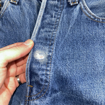 Levis 501 Vintage 80s Redline Selvedge USA XX Jeans Med Wash 32x32 Act 30x29
