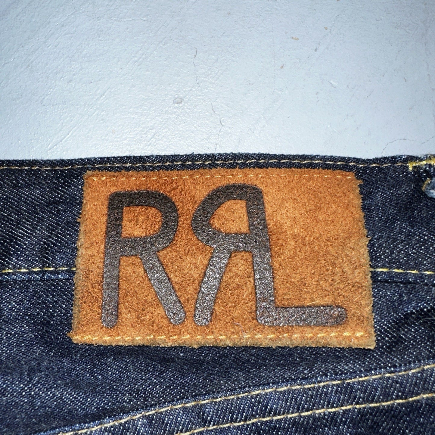 Double RL RRL Men’s Blue Denim Selvedge Jeans Slim Redline USA 31x32 Dark!