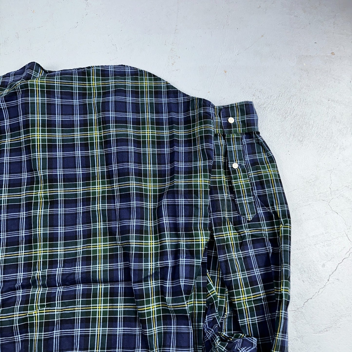 Ralph Lauren Button Up Shirt Men’s Large L Blue Green Yellow Plaid Long Sleeves