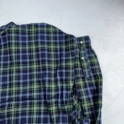 Ralph Lauren Button Up Shirt Men’s Large L Blue Green Yellow Plaid Long Sleeves