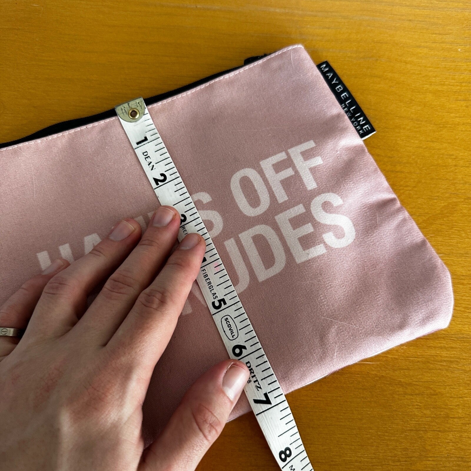 Maybelline New York “Hands Off My Nudes” Travel Makeup Bag Funny Cute Used