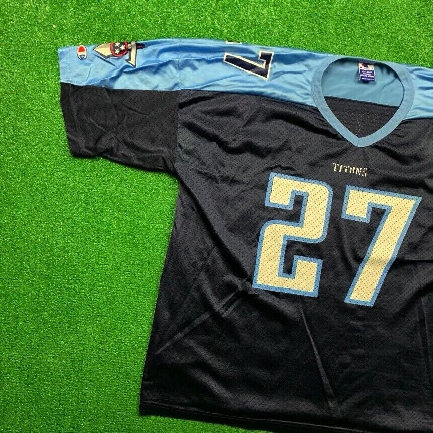 Vintage Eddie George #27 Tennessee Titans NFL Jersey Sword Logo Champion 52