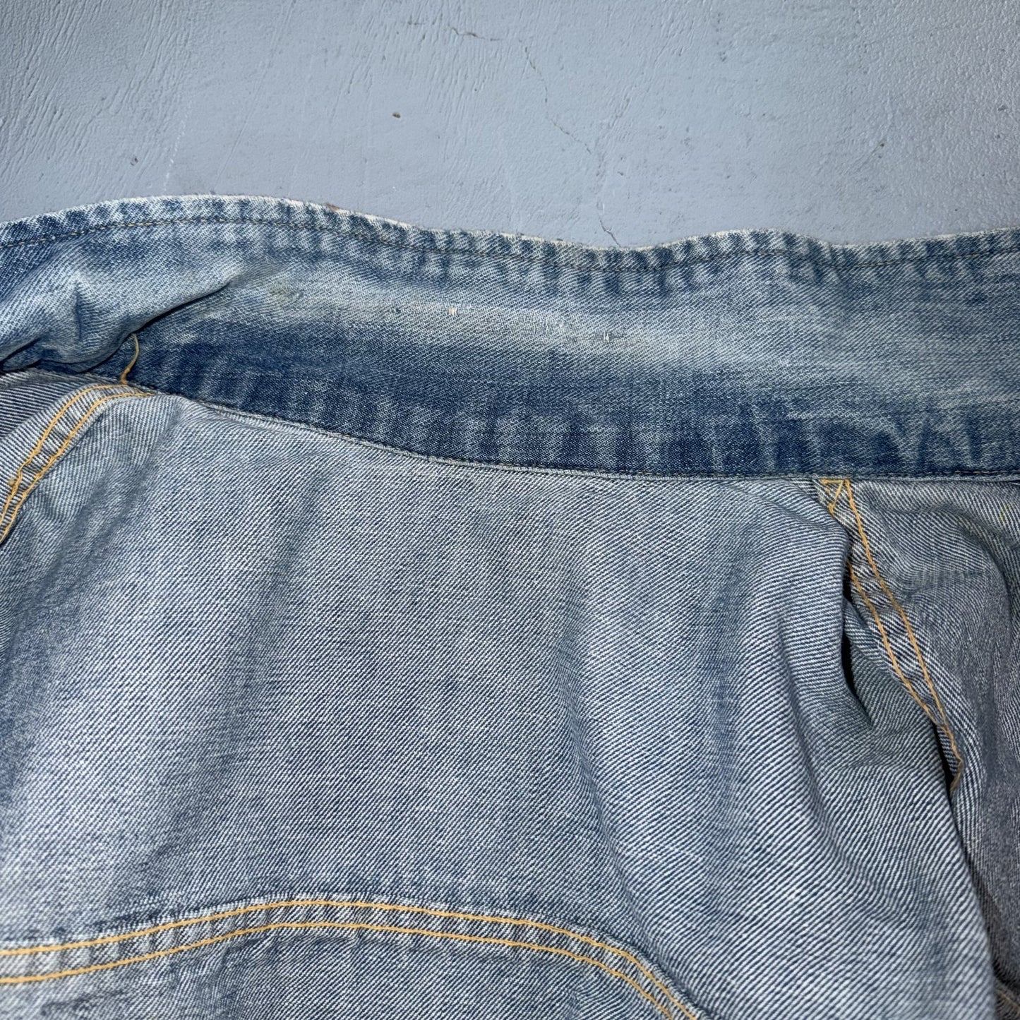 VTG Penneys Ranch Craft Selvedge Denim Jacket Cotton Type 2 Rockabilly 60s