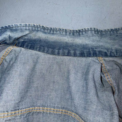 VTG Penneys Ranch Craft Selvedge Denim Jacket Cotton Type 2 Rockabilly 60s