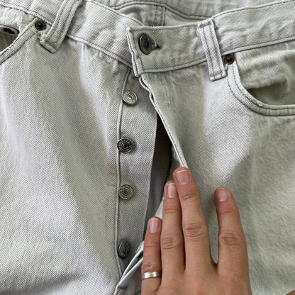 Vintage 90s Levis 501 USA 36x30 Tag Jeans 80s Blue Light Bleach Wash Act 32x29