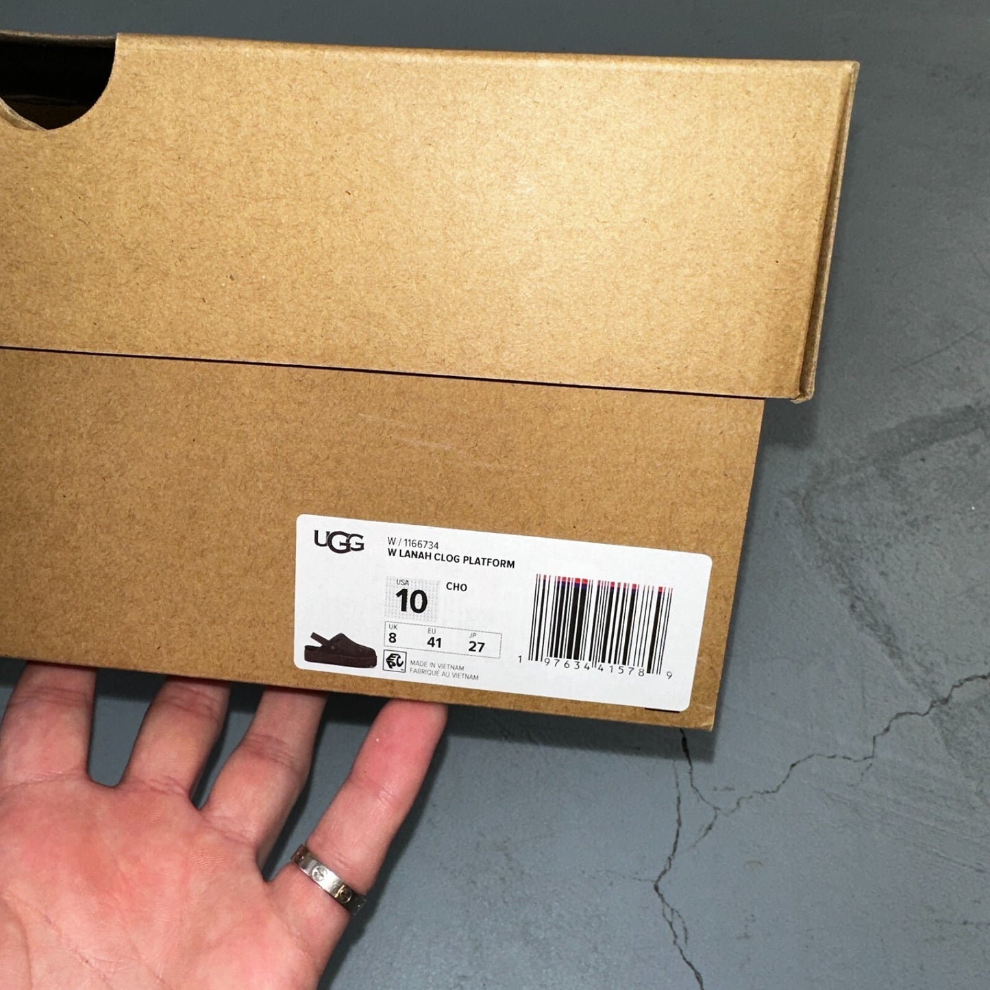 Ugg Australia Womens  Lanah Clog Platform Slipper Size 10 NIB Brown Chocolate