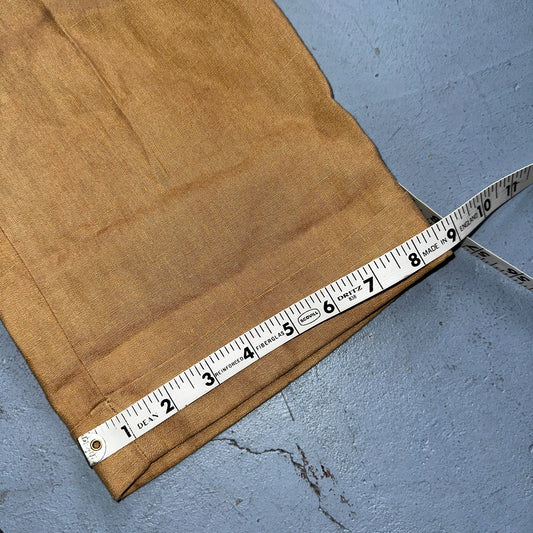 Polo Ralph Lauren 34x34 Brown Linen Pleated High Waist Mens Pants VTG 90s Beige