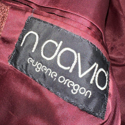 VTG Mens Suit 38 Jacket Sport Coat Rockabilly 80s 90s Red Orange Pierre Cardin