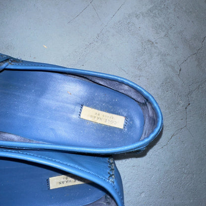 Cole Haan Women's Leather Tassel Loafers Size 9.5 B Blue Baby Cute Summer