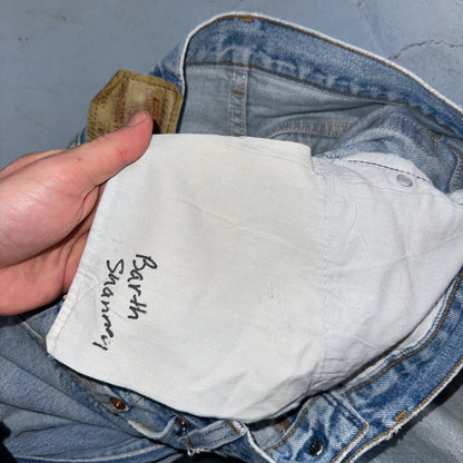 Levis 501 Vintage 90s USA XX Straight Leg Jeans Blue Light Wash 34x36 Act 32x32