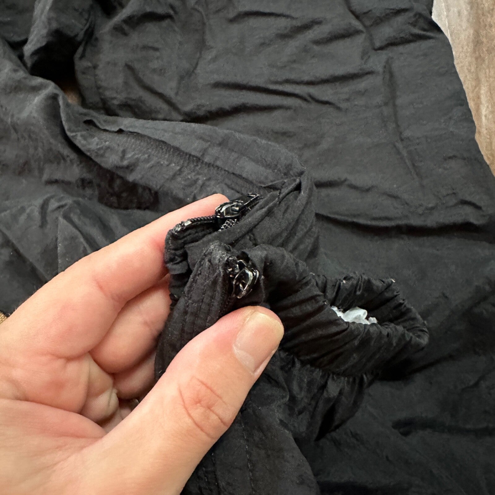 Nike Vintage 90s White Tag Windpants Track Pants Ankle Zip Unlined Black M 1990s