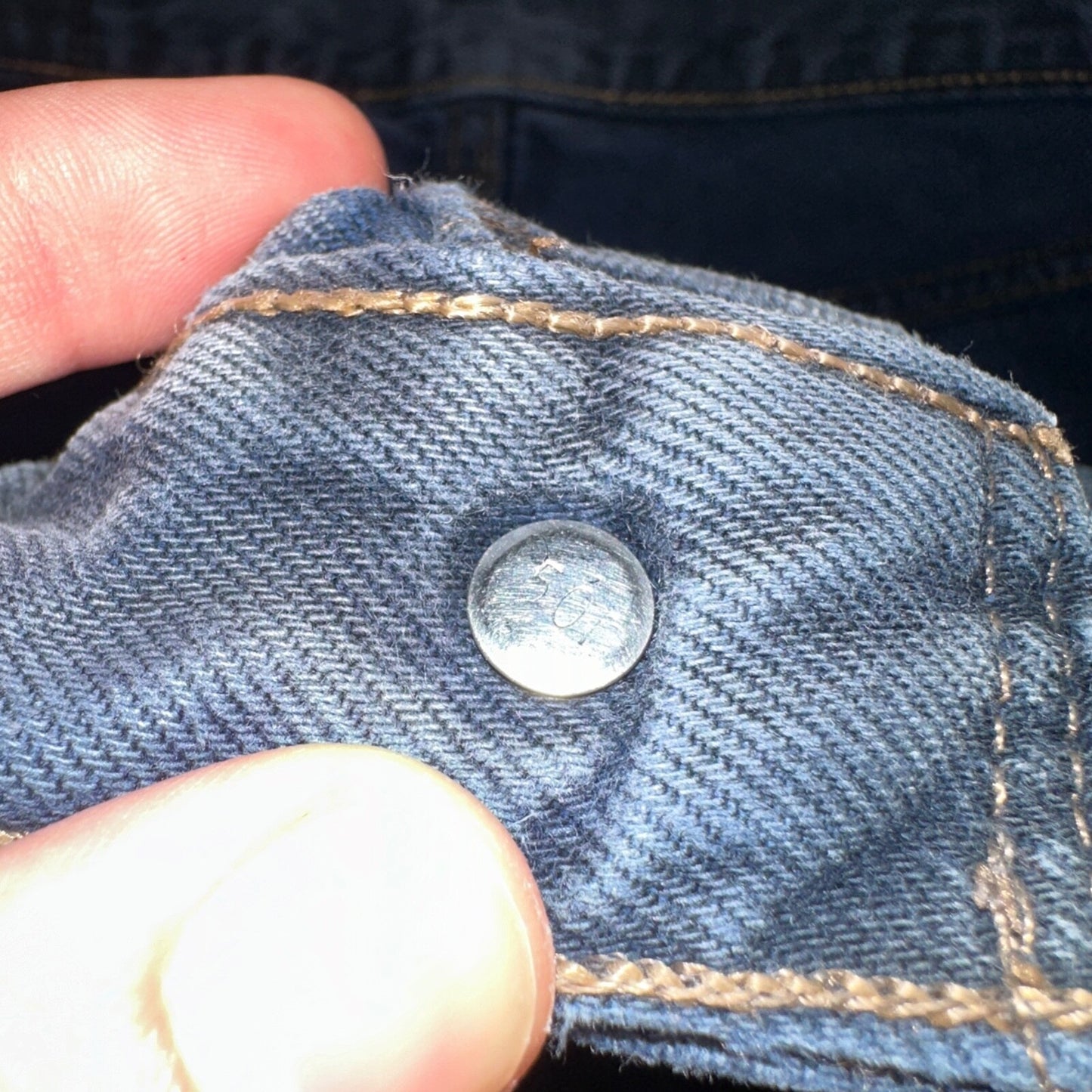 Levis 501 Vintage 90s USA XX Straight Leg Jeans Blue Overdyed 33x30 Act 32x29