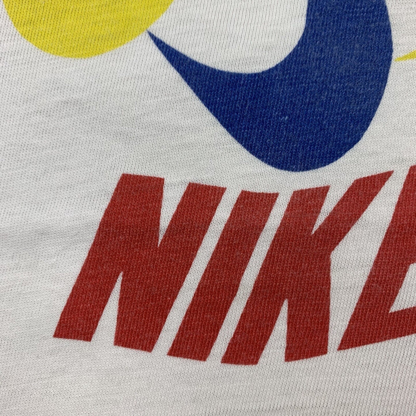 Nike Vintage T Shirt Mens M 70s Purple Ringer Pinwheel Running Geisha Simple