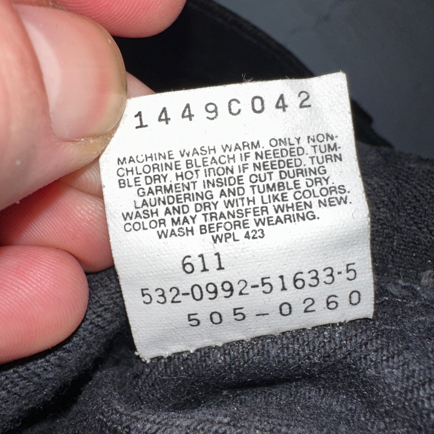 Levis 505 Vintage 90s USA Red Tab Jeans 36x30 Black Wash 1992 501 Act 36x29