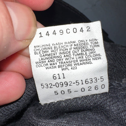 Levis 505 Vintage 90s USA Red Tab Jeans 36x30 Black Wash 1992 501 Act 36x29