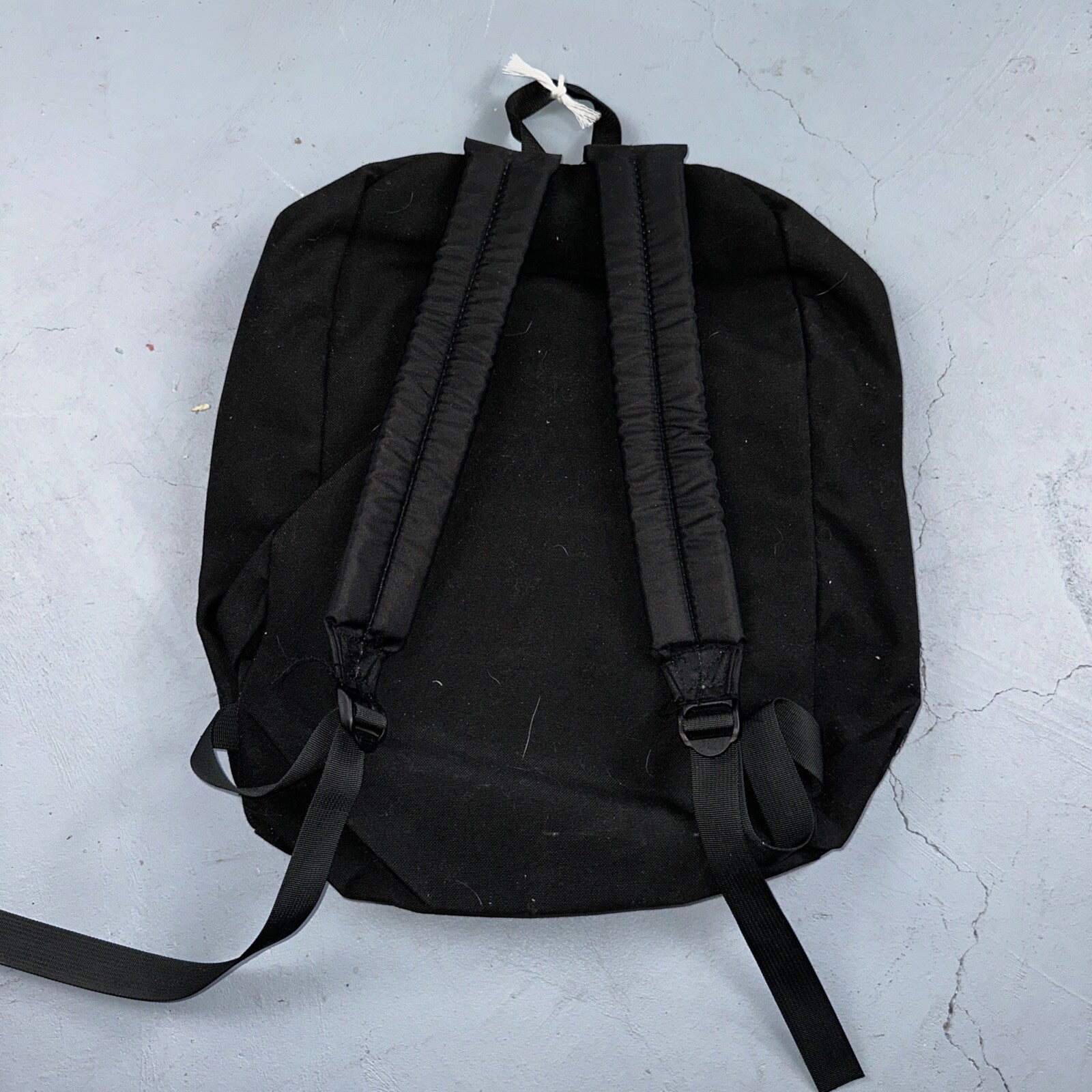 Jansport VTG Made in USA Black Red Backpack 90s 1990s Basic Full Zip Around