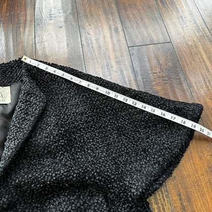 VTG 1960s Bullock’s Womens Shrug Coat Jacket Cute Fall Poly Black Rockabilly 60s