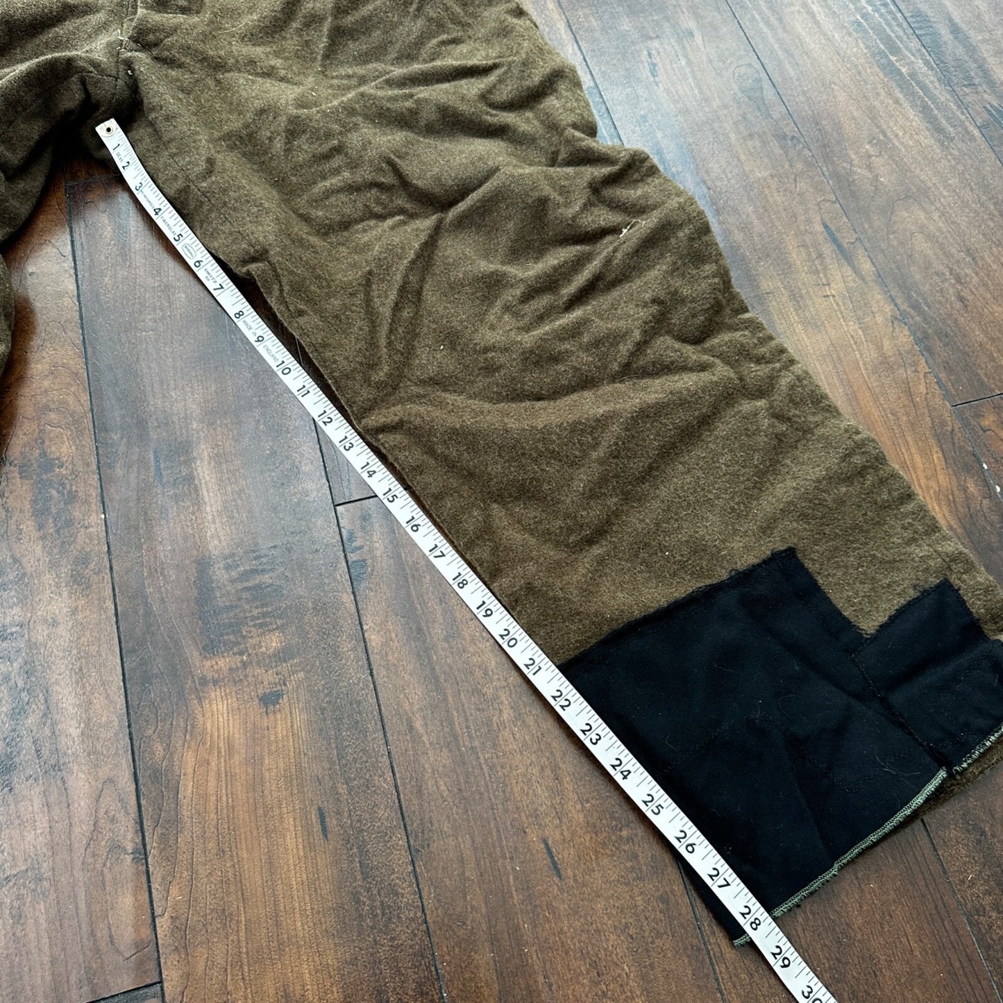 WWII Army Wool Field Trousers 35x28 Cold Weather Green 1940s 40s Destroyed USMC