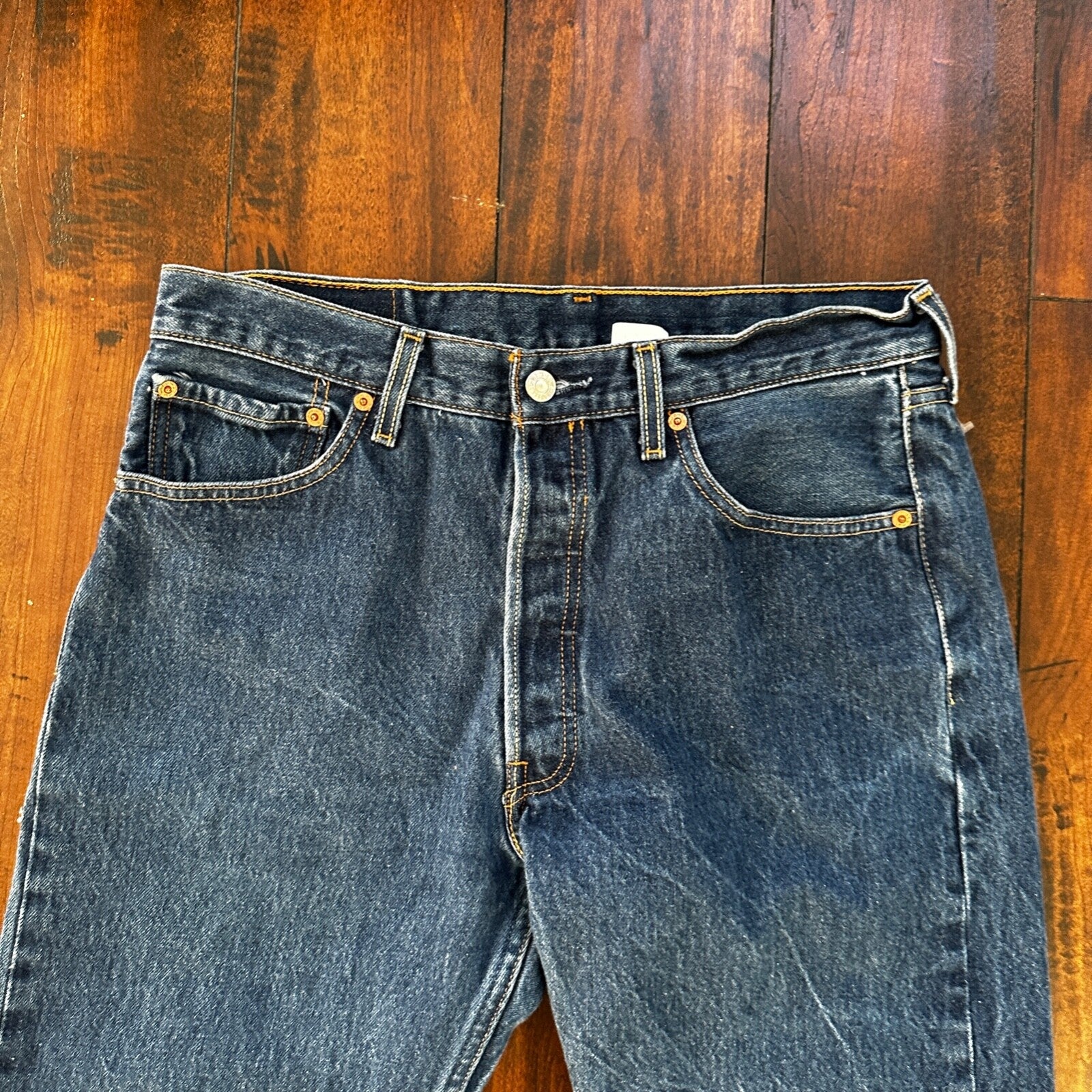 VTG Levis 501 XX Button Fly 90s Y2K Jeans Denim Straight Capri 34x30 Act 31x25