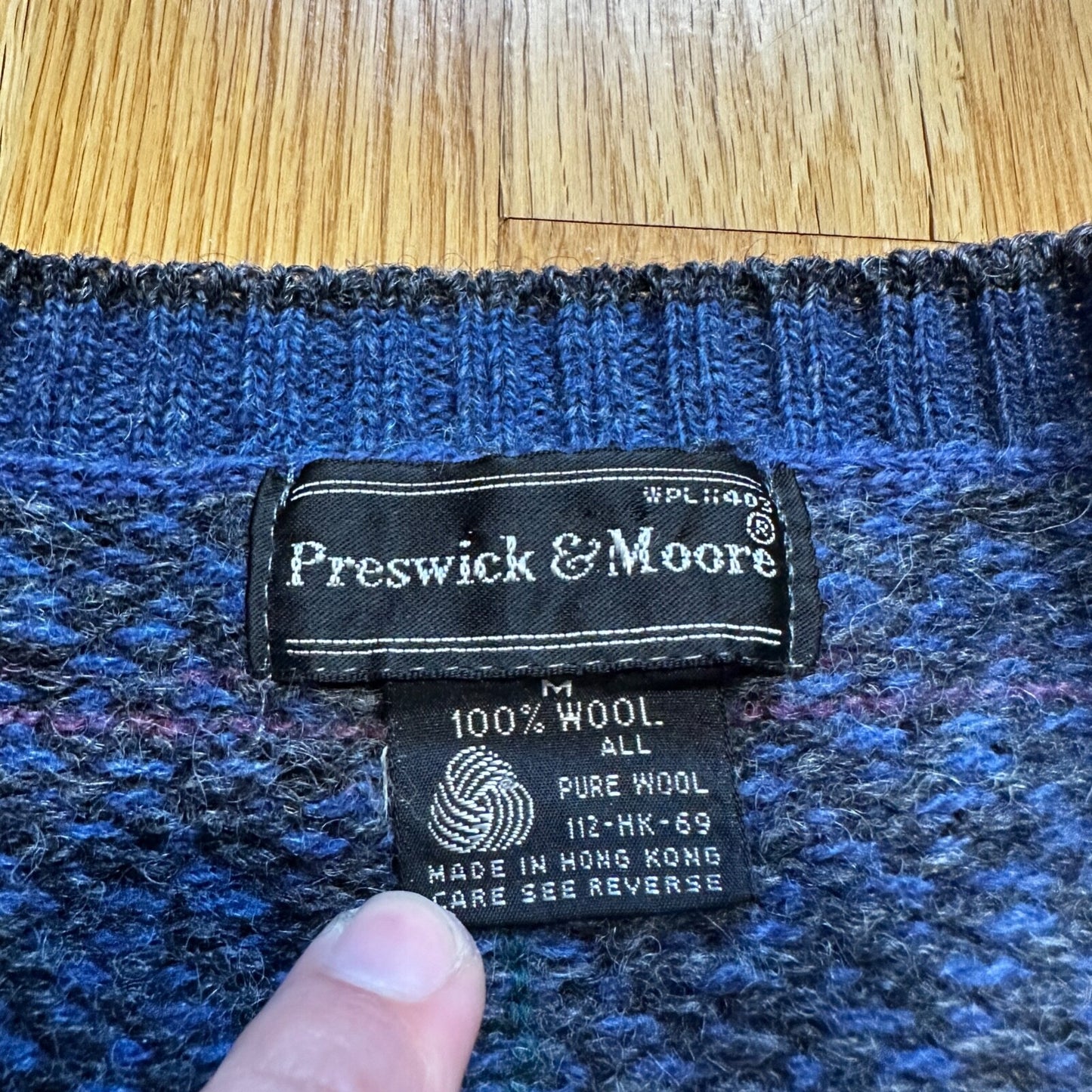 Vintage Preswick & Moore Shetland Wool Argyle Sweater Vest Men's Medium UGLY