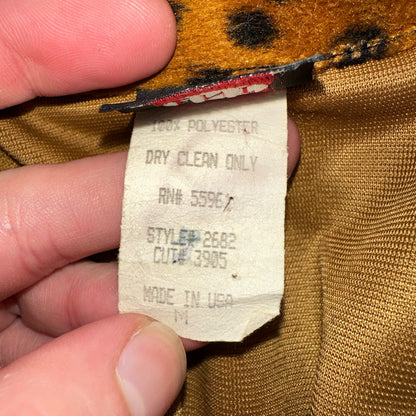 VTG ENT Jacket Womens Cheetah Outdoors Entrancy USA 70s Rockabilly Long Coat