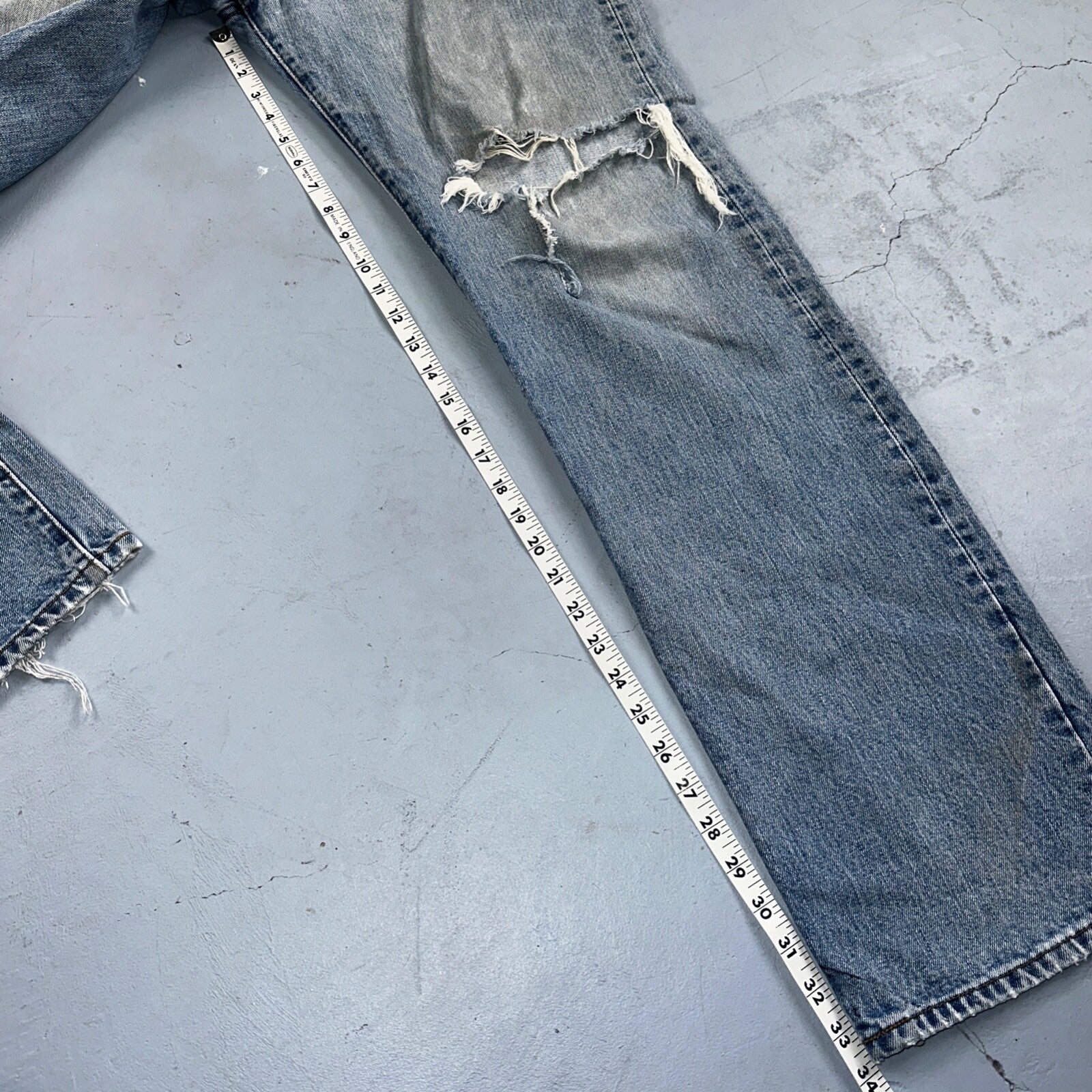 Levis 501 Vintage 90s Mexico Straight Leg Jeans 36x34 Y2K Light Wash Act 34x34