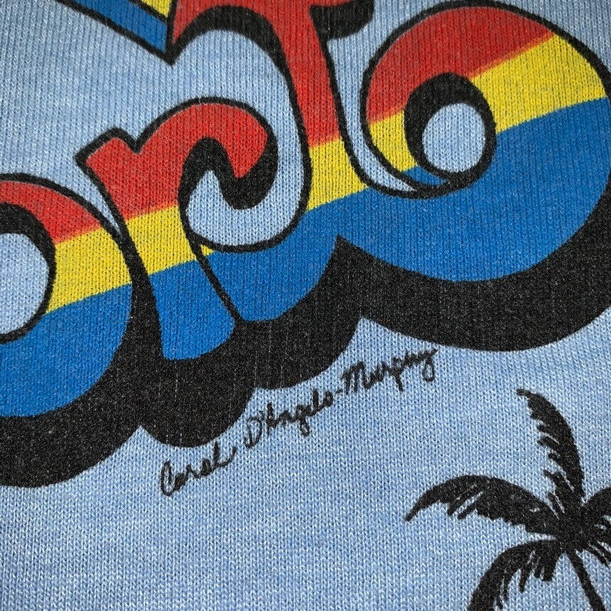 Honolulu Hawaii Vintage Nike T Shirt USA Rare Rainbow Large Blue Geisha 1982 80s