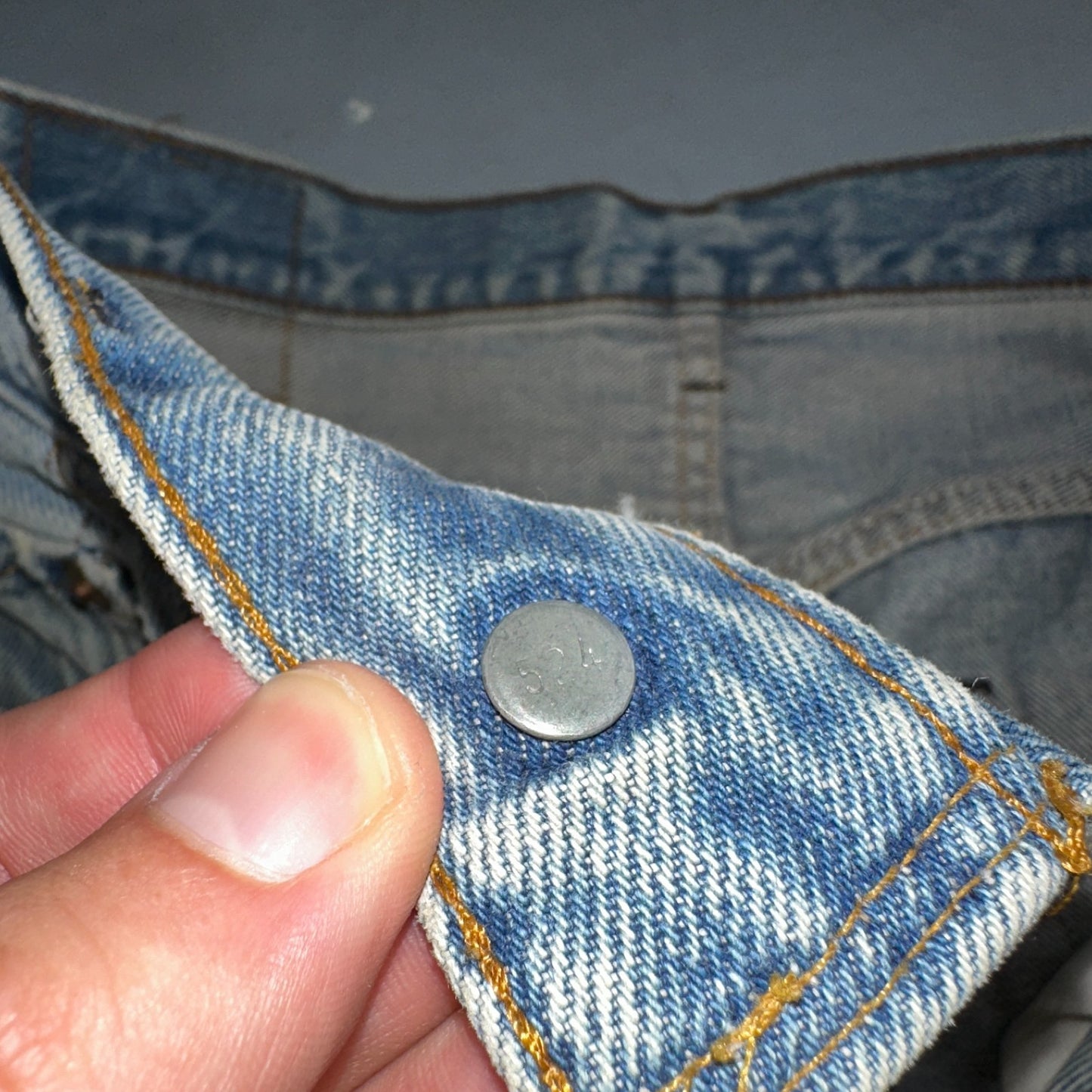 Levis 501 Vintage 80s Redline Selvedge USA XX Jeans Light Wash Worn Act 30x30