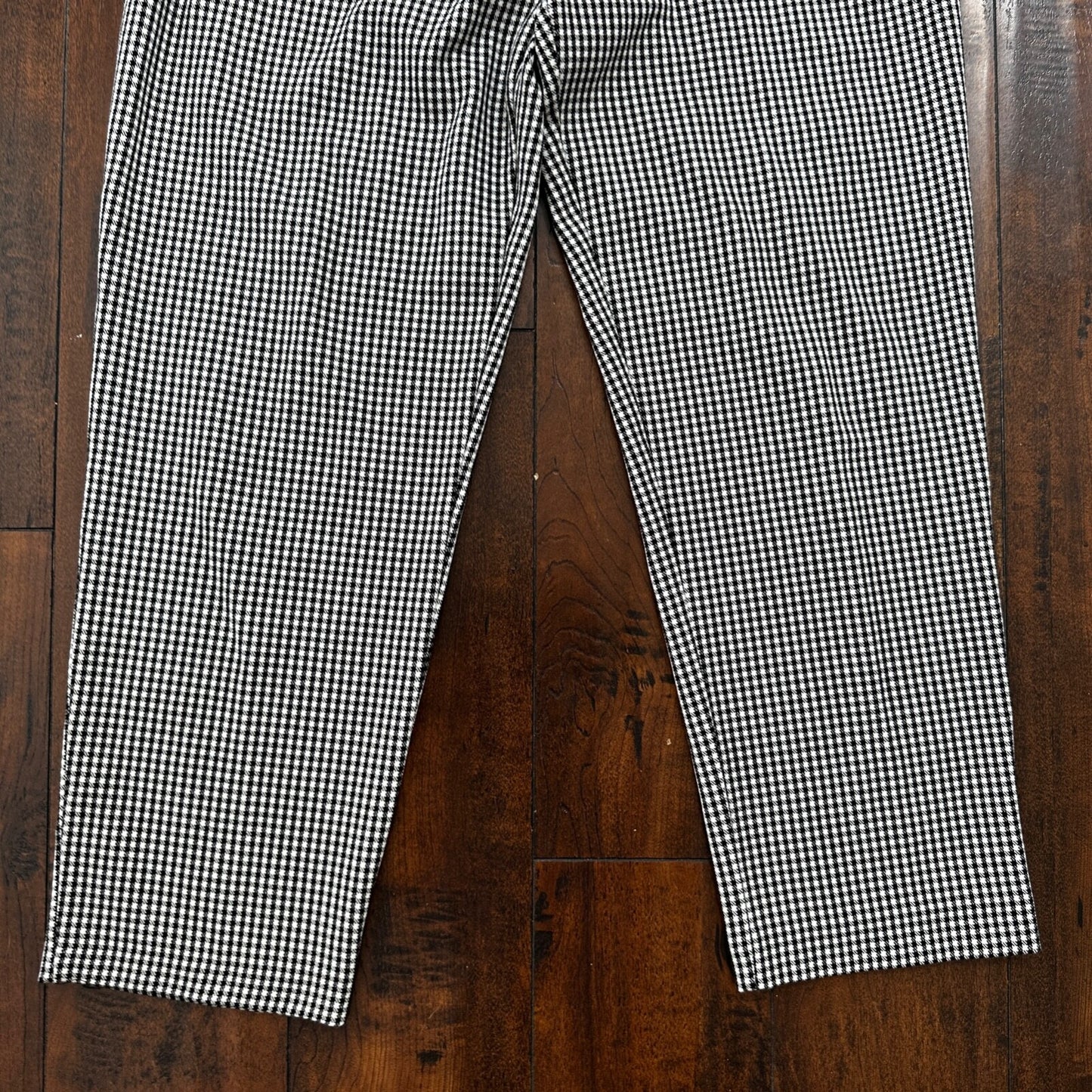 Zara Trf Collection Womens Plaid Checker BLACK White Dress Pants Sz S