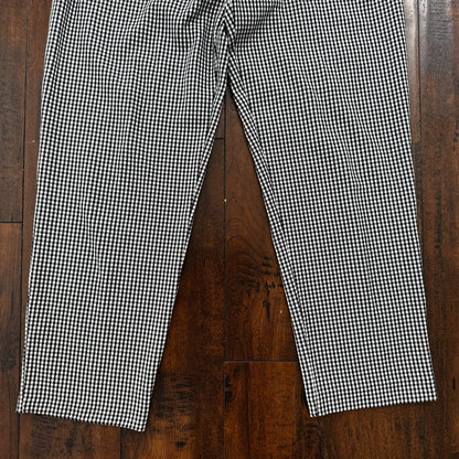 Zara Trf Collection Womens Plaid Checker BLACK White Dress Pants Sz S