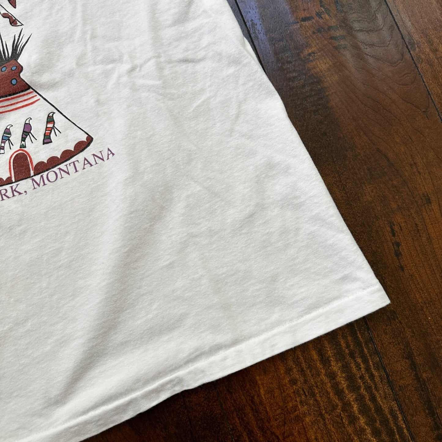 Glacier National Park Montana Hanes XL VTG T Shirt Indian Tribe Native American