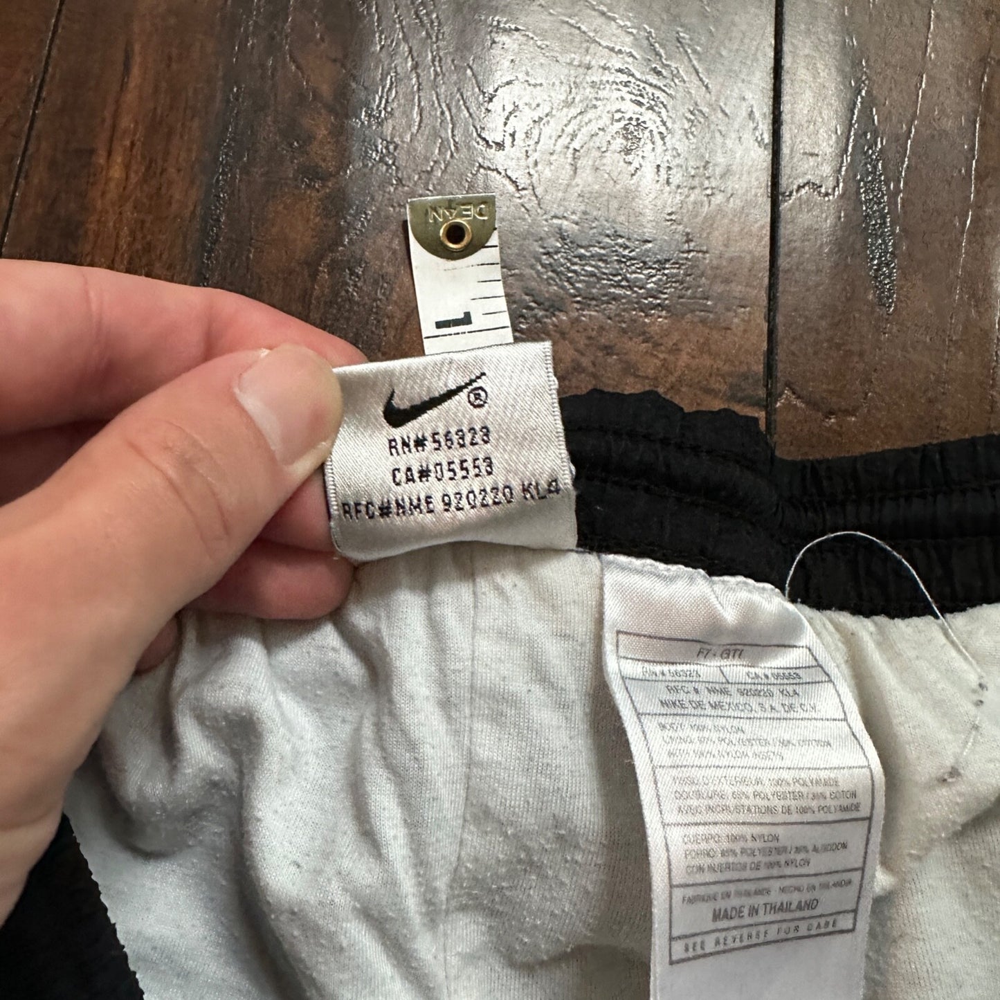 Nike Vintage 90s White Tag Windpants Track Pants Ankle Zip Unlined Black M 1990s