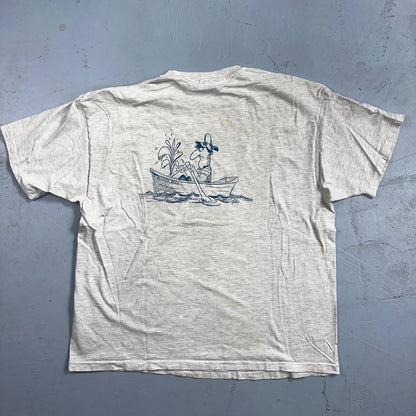 Raft Racing Hanes 90s VTG T Shirt Single Stitch Blank Funny Swimming Sports