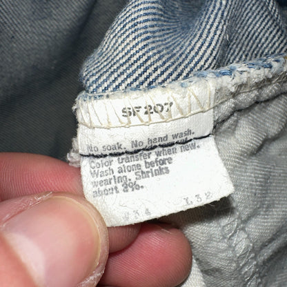 Levis 501 Vintage 80s USA XX Straight Leg Jeans Blue 20502 Paint 34x32 Act 32x30