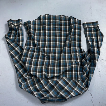 Levis VTG 1980s Pearl Snap Button Shirt Mens L Plaid 80s Cowboy Shirt Korea LS