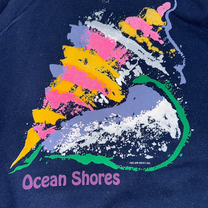 Hanes XL Oregon Ocean Shores Sweatshirt XL 80s VTG Crewneck Pacific Northwest