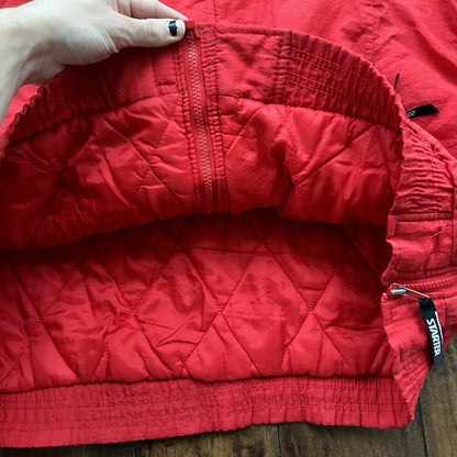 Vintage 90s 80s Nebraska Huskers Full Zip Starter Jacket Puffer Men's Large NCAA