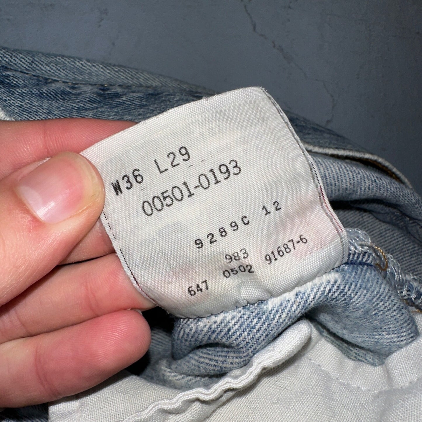 Levis 501 Vintage 90s XX Straight Leg Mexico Jeans 36x29 Light Wash Act 35x28