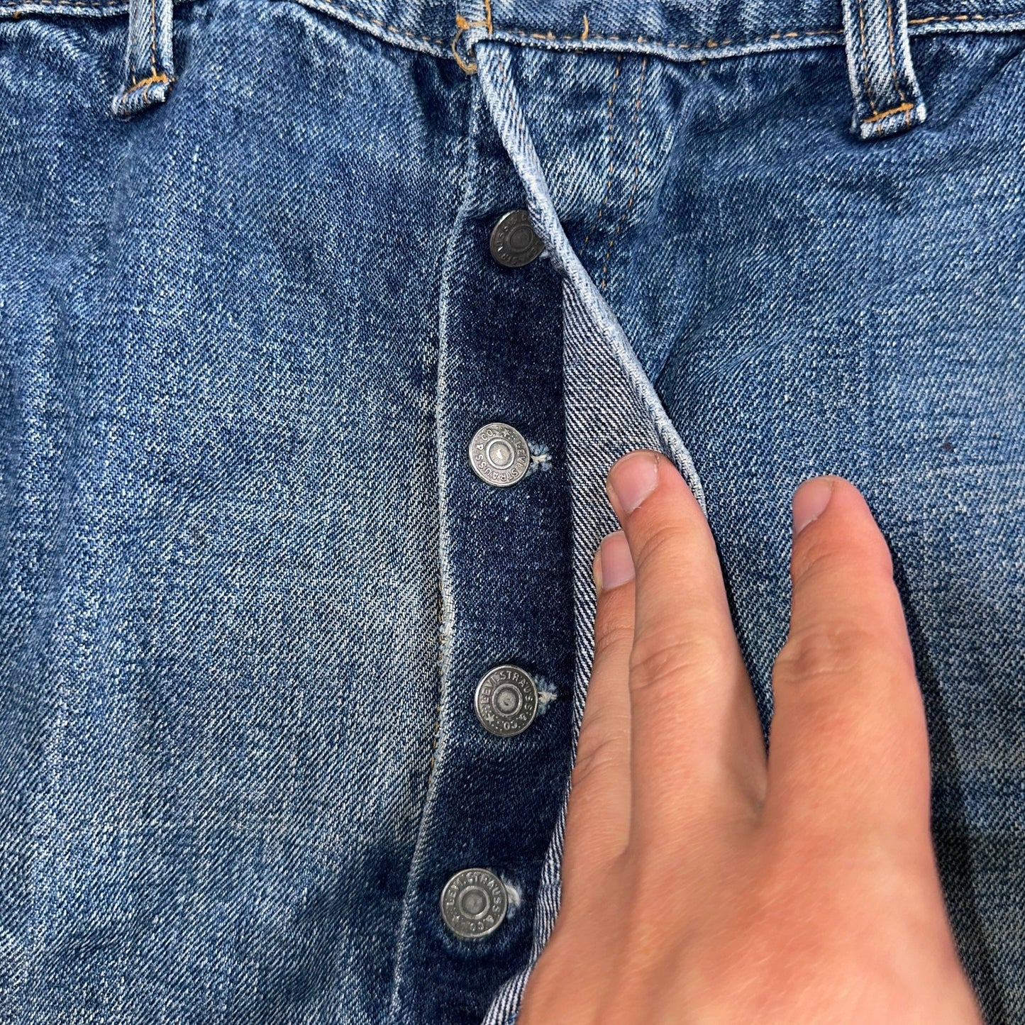 Levis 501 Vintage 70s SS Redline Selvedge USA XX Jeans Med Wash 48x30 Act 44x27